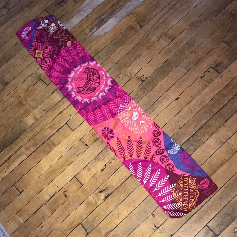 PINK Victoria's Secret Bright Pink and Purple Patterned Scarf‎ Wrap